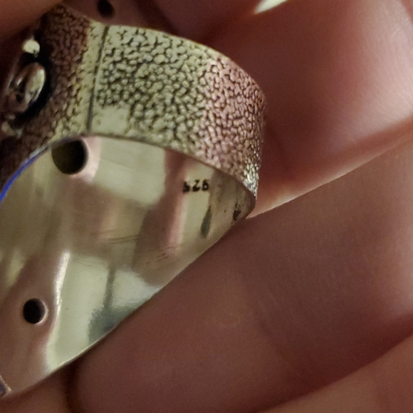 New Abalone Shell & White Topaz 925 Silver Statement Ring. - Picture 13 of 13